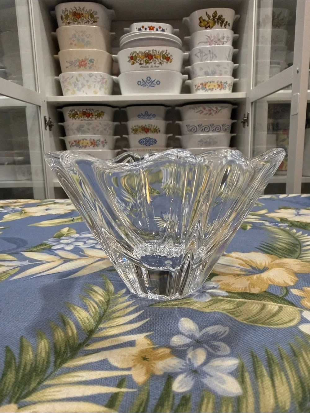 Orrefors Kostaboda Clear Crystal Fluted Bowl